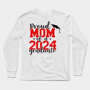 Proud Aunt Of A 2024 Graduate For Family Graduation Long Sleeve T-Shirt